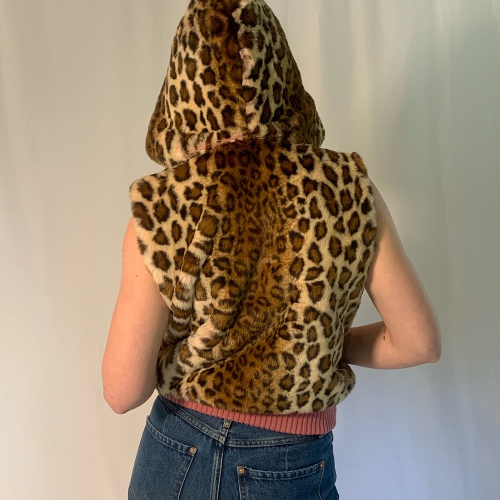 Betsey Johnson Leopard Fur Vest
